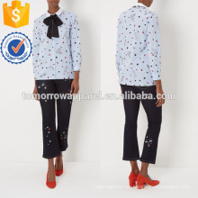 Blue &amp; White Streifen Popeline Baumwollhemd Herstellung Großhandel Mode Frauen Bekleidung (TA4031B)
